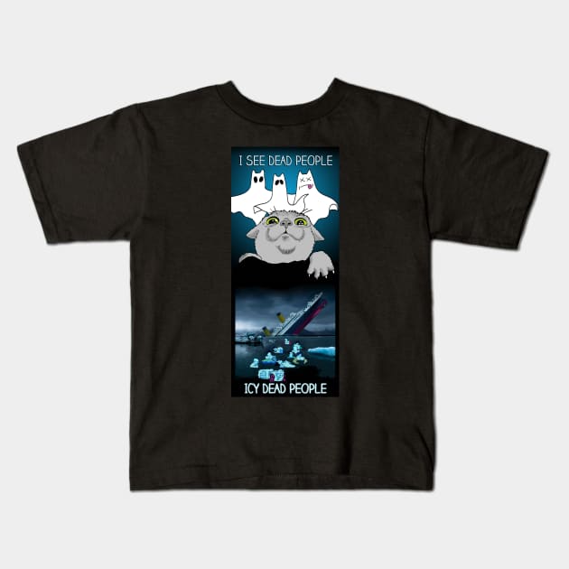 I See Dead People/Icy Dead People Kids T-Shirt by SteelWoolBunny